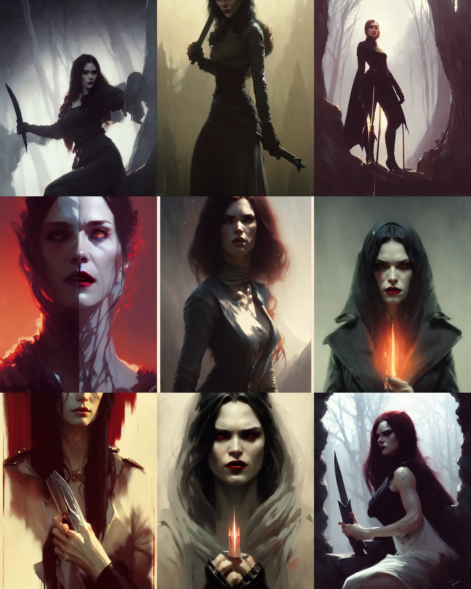 Prompt: kristina asmus vampire hunter, fine details, realistic shaded lighting poster by greg rutkowski, magali villeneuve, artgerm, jeremy lipkin and michael garmash and rob rey