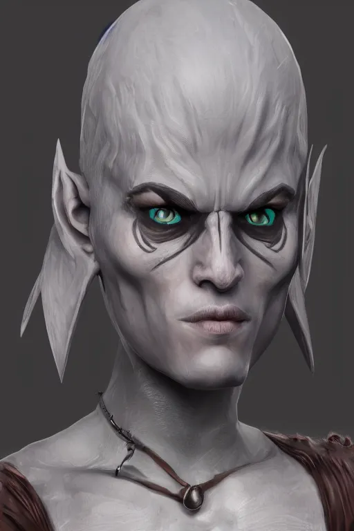 Prompt: a portrait of my next DND dark elf character , concept art, DND, trending on artstation 3D.