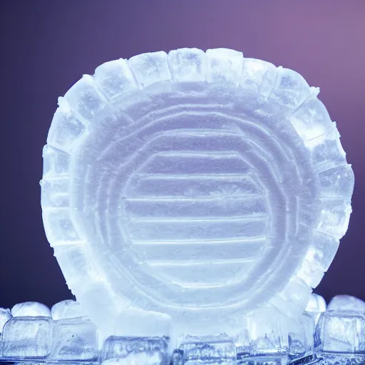 Image similar to a clear ice sculpture of a burger made entirely of ice, 4 k