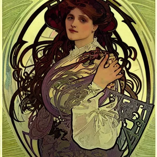 Image similar to alphonse mucha