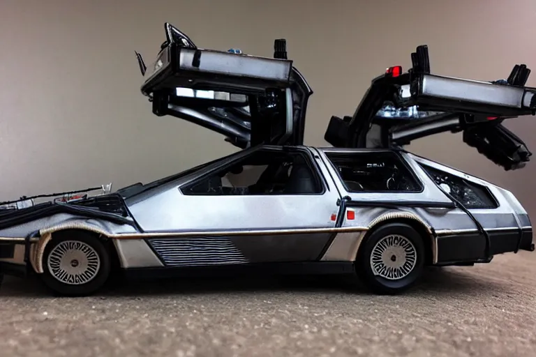 Image similar to cyberpunk 1 9 2 2 delorean