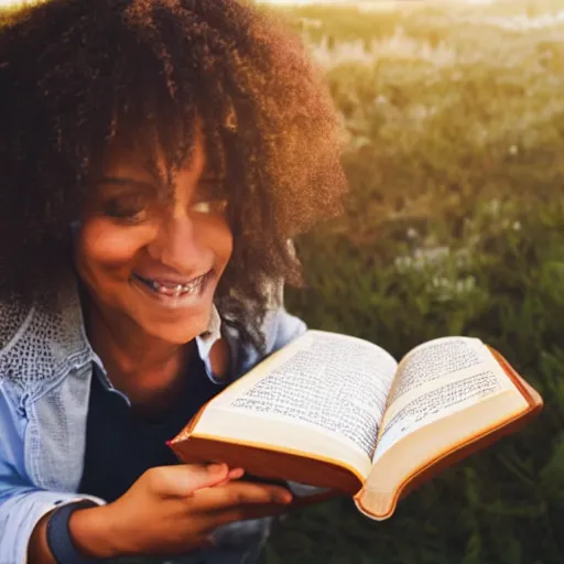 Image similar to selfie taken with a book