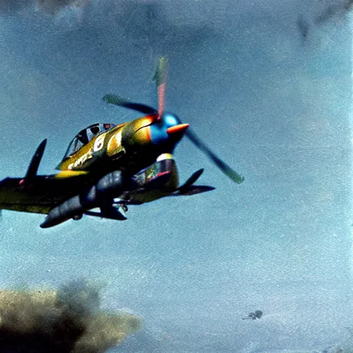 Image similar to stuka dive bomber diving down, motion blur