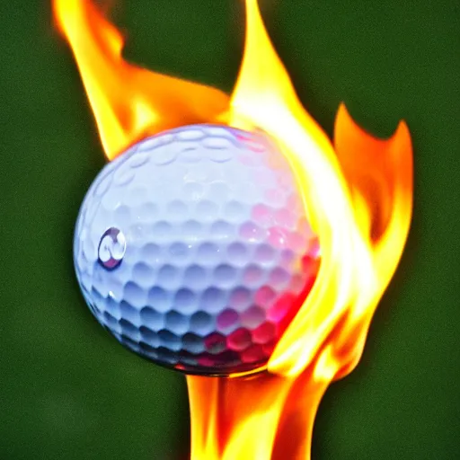 Image similar to golf ball on fire