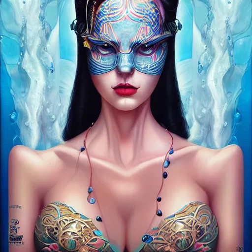 Image similar to underwater queen naga portrait, Pixar style, by Tristan Eaton Stanley Artgerm and Tom Bagshaw.