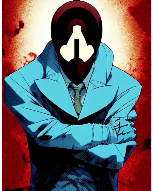 Image similar to portrait Anime as Walter Joseph Kovacs (Rorschach), fictional antihero in the graphic novel limited series Watchmen, cute-fine-face, brown-red-hair pretty face, realistic shaded Perfect face, fine details. Anime. realistic shaded lighting by Ilya Kuvshinov katsuhiro otomo ghost-in-the-shell, magali villeneuve, artgerm, rutkowski, WLOP Jeremy Lipkin and Giuseppe Dangelico Pino and Michael Garmash and Rob Rey