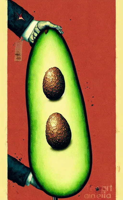 Image similar to joe biden avocado painting propaganda poster by chiara bautista, beksinski and norman rockwell and greg rutkowski weta studio, and lucasfilm