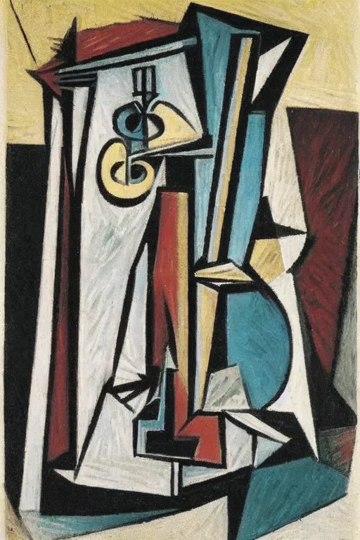 Prompt: pipe organ, by picasso