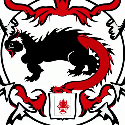 Image similar to vector art of welsh dragon and panda mixed, intercrossed, chimera, welsh flag, adobe illustrator