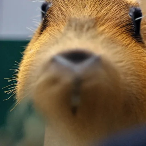 Prompt: Court Room photo of a capybara judge