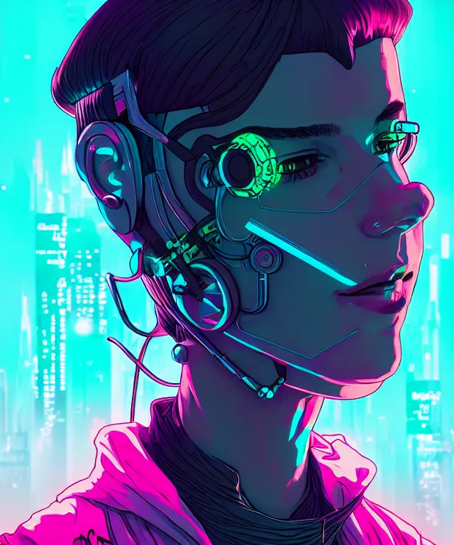 Prompt: a portrait of a cyberpunk raver, cyberpunk!, fantasy, elegant, digital painting, artstation, concept art, matte, sharp focus, illustration, art by josan gonzalez