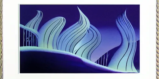 Prompt: twisted night landscape, magical realism, storybook realism, fantasy, by eyvind earle