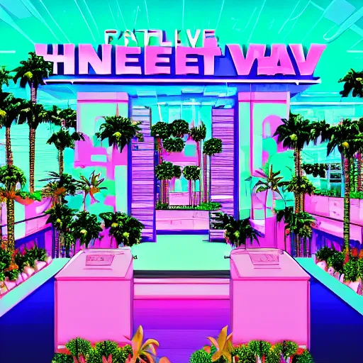 Image similar to vaporwave jungle city steve harvey