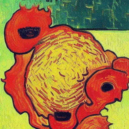 Image similar to “Cannibale Royale logo, an oil painting by van Gogh”