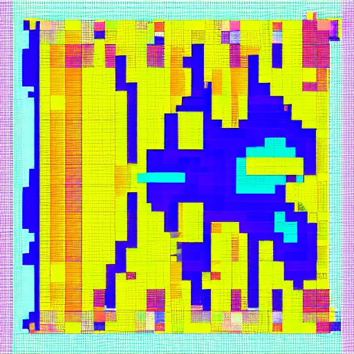 Image similar to yellow submarine pixel art