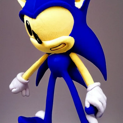 Image similar to plush sonic, 1999 photo