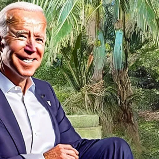 Image similar to Joe Biden as a contestant on love island UK