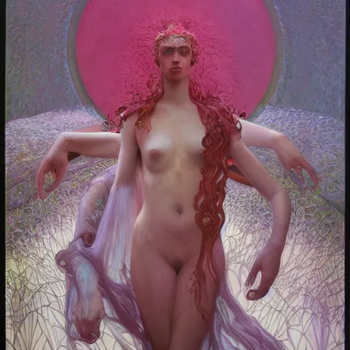 Image similar to queen of jupiter by zdzisław beksinski, iris van herpen, craig mullins and alphonse mucha. highly detailed, hyper - real, beautiful