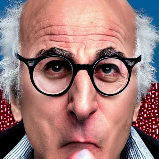 Image similar to angry Larry David by Jeffrey Smith and Erin Hanson and Chad Knight