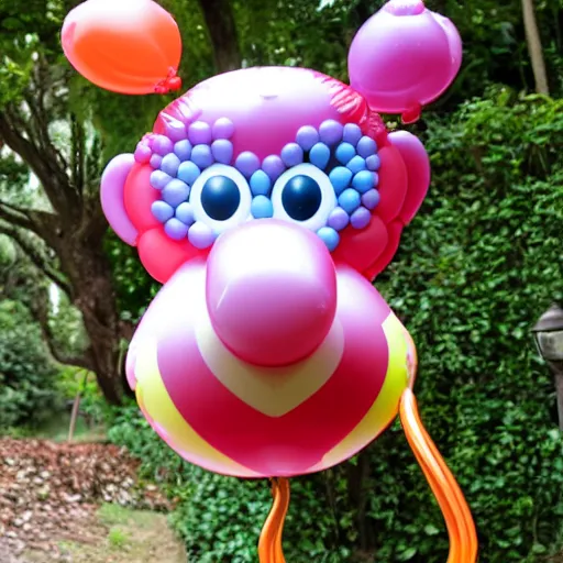 Image similar to a photograph of a balloon monkey hybrid