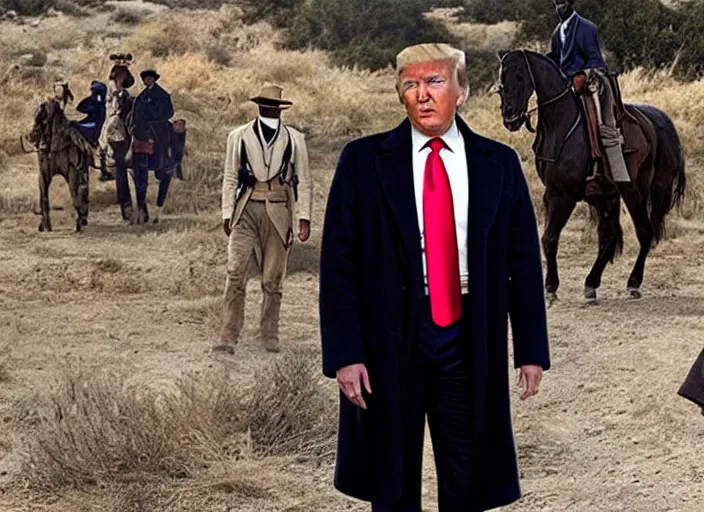 Image similar to donald trump in django unchained