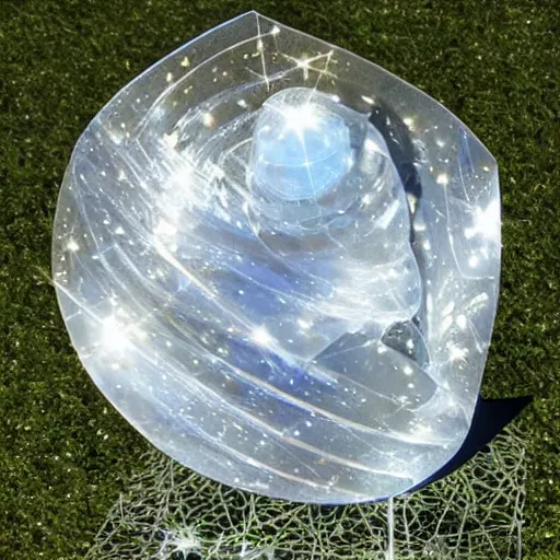 Prompt: crystal sculpture of a galaxy