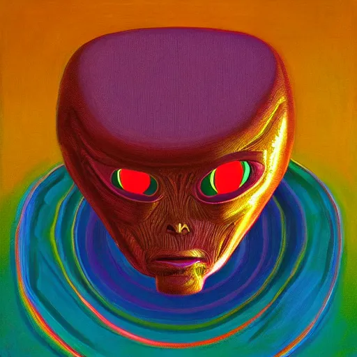 Image similar to alien by wayne thiebaud