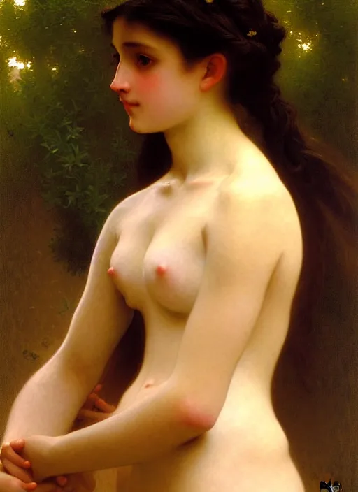 Image similar to most beautiful painting in the world by william - adolphe bouguereau, john singer sargent, digital painting, artstation, concept art, smooth, sharp focus, warm lighting,