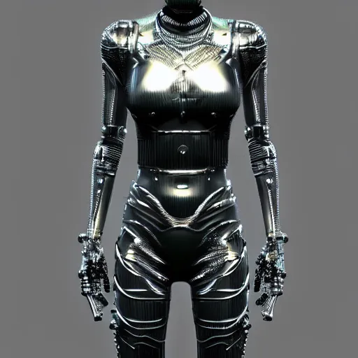 Image similar to a metallic woman!! very cybernetic and highly detailed, in the style of vitaly bulgarov, nanogirl!! nanogirl v 2!! zbrushcentral, pinterest, deviantart, artstation