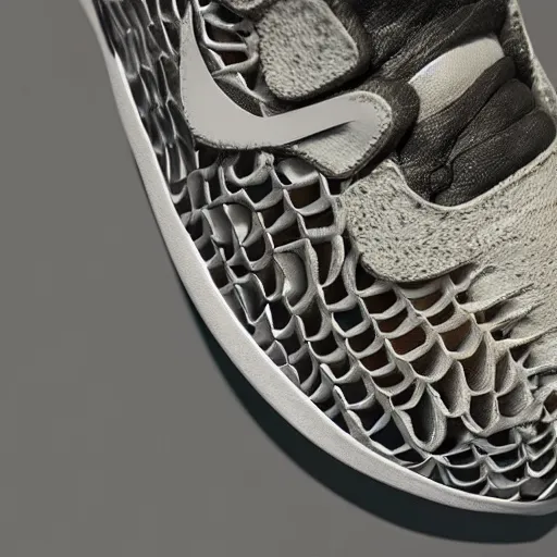 Image similar to fish head shaped nike sneakers with fish scales, highly detailed, rim light, cinematic lighting, illustration, art, octane render, very coherent, cinematic, hyper realism, high detail, octane render