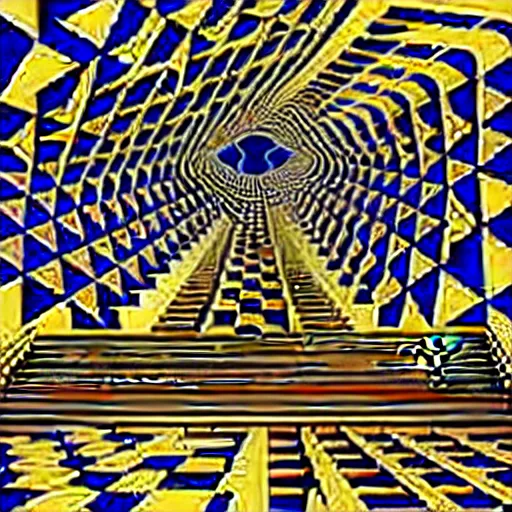 Image similar to inside a very large room with many staircases, insanely Intricate, exquisitely ornate, art by Maurits Cornelis Escher and Victor Vasarely and Rob Gonsalves