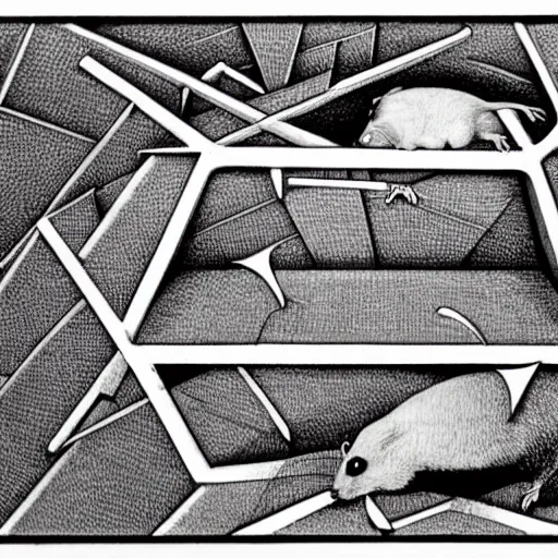 Image similar to mouse by escher