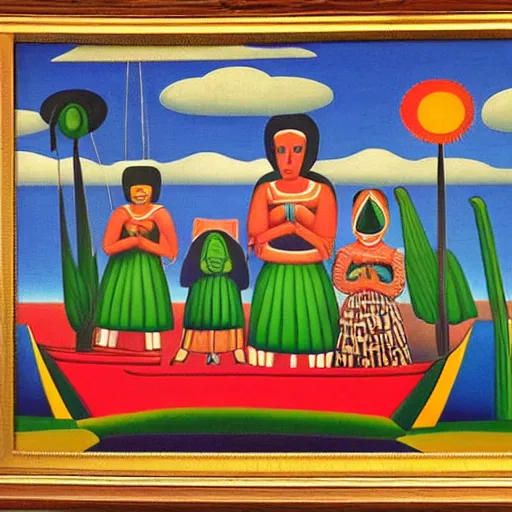 Image similar to abaporu by tarsila do amaral