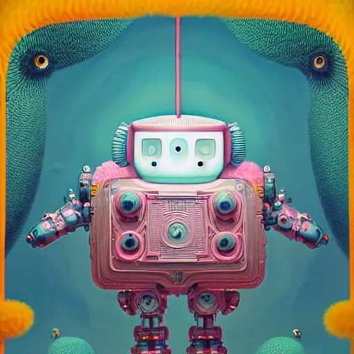 Prompt: a fluffy robot fractal:: by Martine Johanna and Simon Stålenhag and Chie Yoshii and Casey Weldon and Guillermo del toro :: ornate, dynamic, particulate, intricate, elegant, highly detailed, centered, artstation, smooth, sharp focus, octane render, 3d