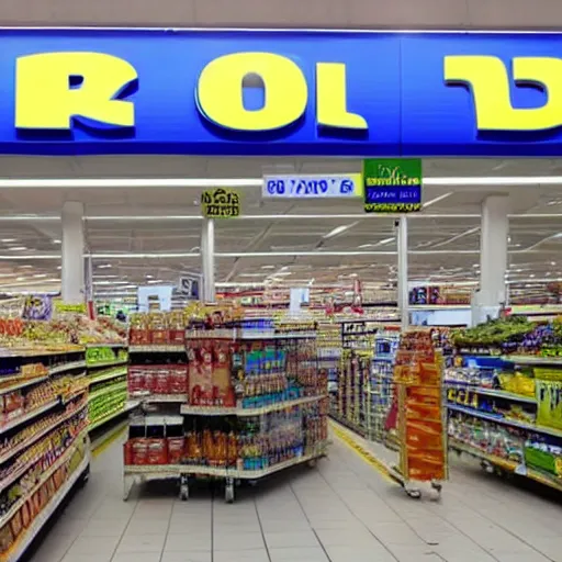 Image similar to riots in LIDL supermarket