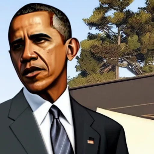 Image similar to Obama on the GTA V loading screen