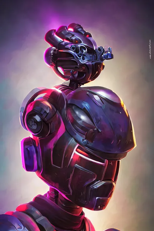 Image similar to epic mask helmet robot ninja portrait stylized as fornite style game design fanart by concept artist gervasio canda, behance hd by jesper ejsing, by rhads, makoto shinkai and lois van baarle, ilya kuvshinov, rossdraws global illumination radiating a glowing aura global illumination ray tracing hdr render in unreal engine 5