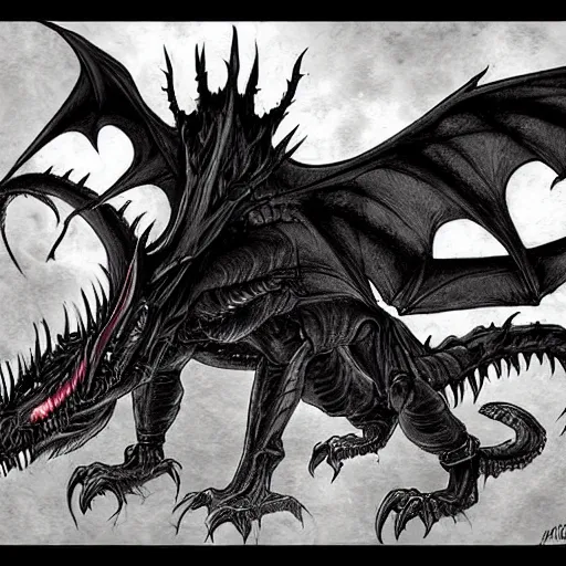 Image similar to vampire dragon as a monster, art style, scary atmosphere, nightmare - like dream