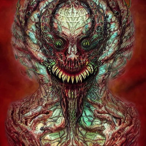 Image similar to mikhail gorsheniov became bloody ugly lovecraftian degenerate abomination, photo - realistic, color image, 2 k, highly detailed, bodyhorror, occult art, fractal structure