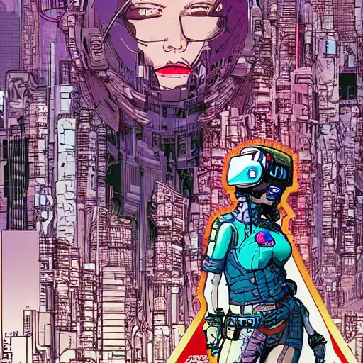 Image similar to Cyberpunk girl by Josan Gonzalez and Geof Darrow