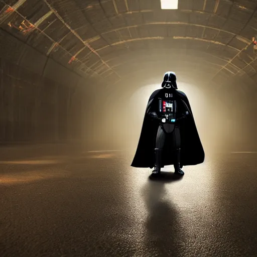 Prompt: darth vader riding a unicycle, hyper realistic, cinematic lighting, 4k