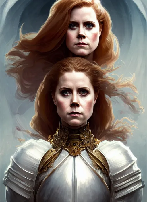 Image similar to symmetry!! portrait of amy adams as a knight, horror, fashion, dark!! intricate, elegant, highly detailed, digital painting, artstation, concept art, smooth, sharp focus, illustration, art by artgerm and greg rutkowski and alphonse mucha