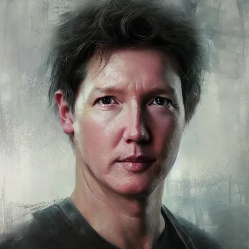 Prompt: andrew mccarthy by ruan jia, portrait