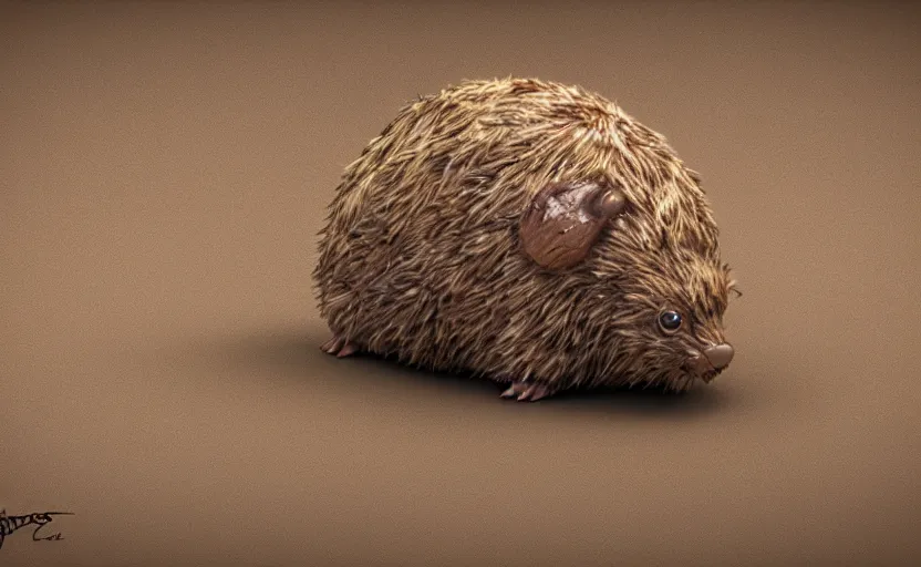 Prompt: the mythical scottish creature known as the haggis. cute. photo realistic. octane render