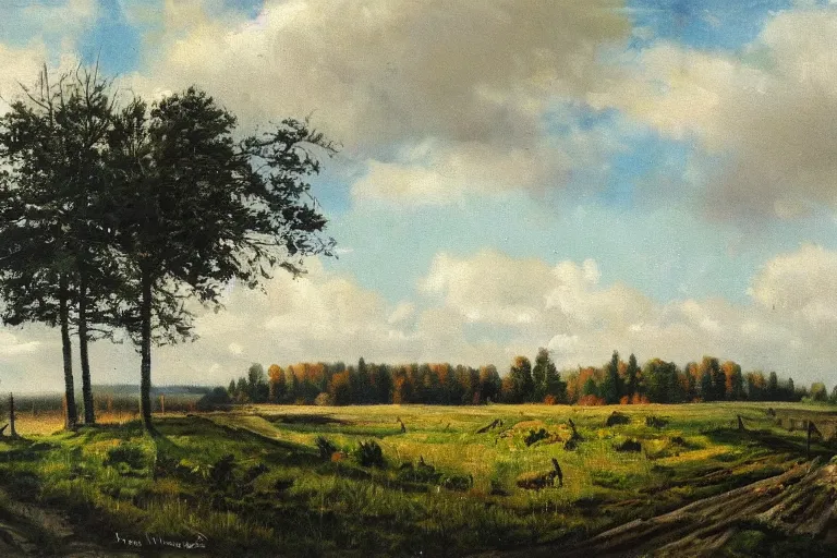 Prompt: an Estonian landscape by Konrad Mägi, oil on canvas