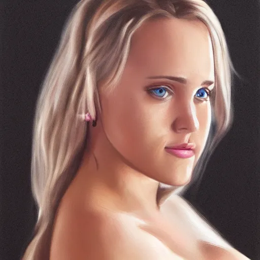 Prompt: realistic portrait of Mia Malkova ,