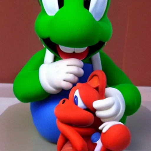 Prompt: yoshi from super mario bros