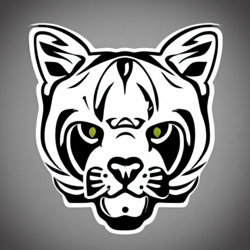 Image similar to photoshop vector design logo concept of a cougar