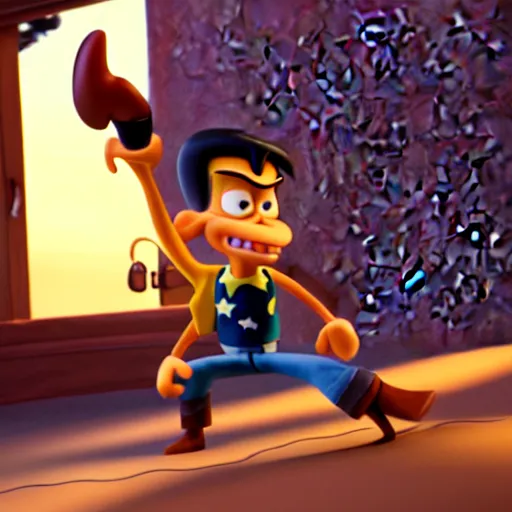 Prompt: Lucky Luke, depicted as a Pixar character, high quality CG render, 4K