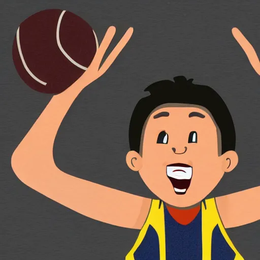 Prompt: a kid shooting a basketball, animation, coherent body, comprehensive face